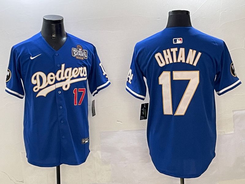 Men Los Angeles Dodgers 17 Ohtani Blue Gold Game 2025 Nike MLB Jersey style 6